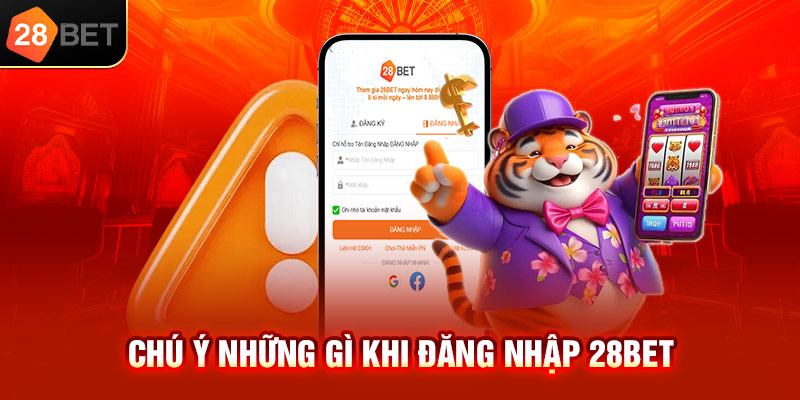 Chú ý những gì khi đăng nhập 28bet