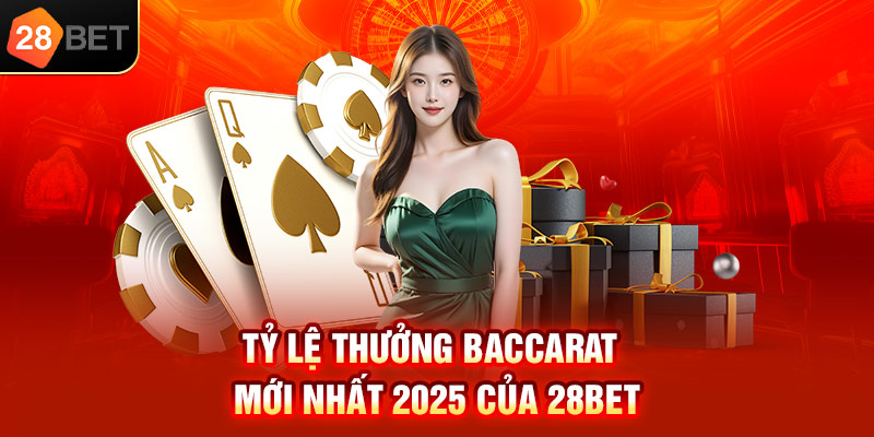 Tỷ lệ thưởng Baccarat mới nhất 2025 của 28bet